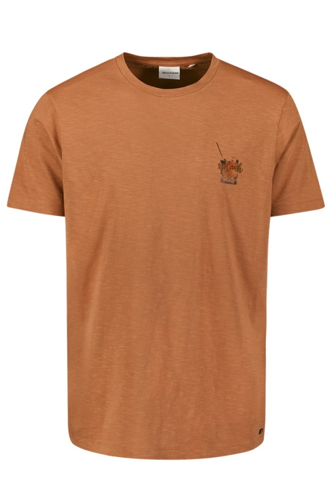 T SHIRT MET PRINT 28350402 048 CARAMEL